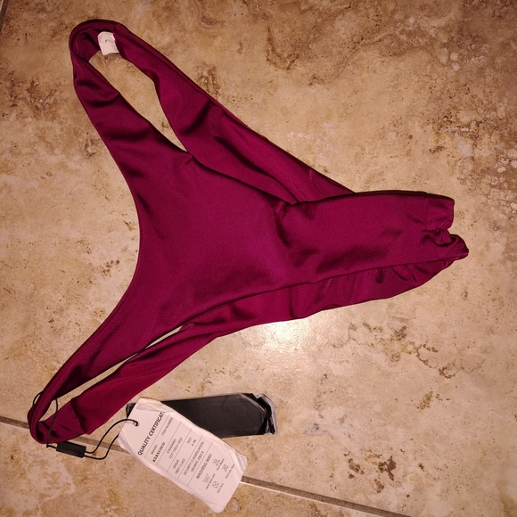 Women's Purple Intimate Bikini Bottom Ruffle But - Picture 5 of 5